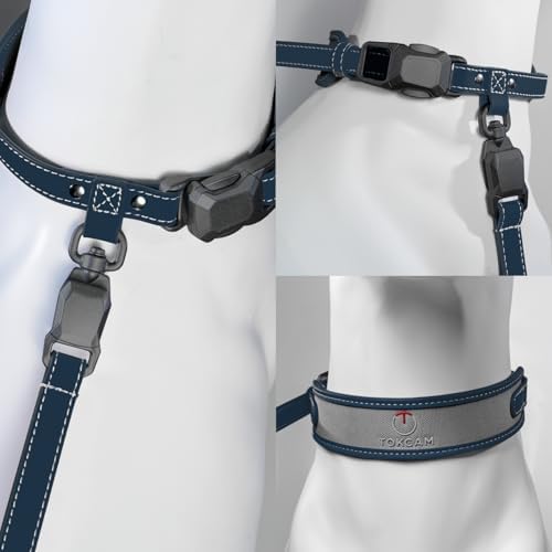 Magnetic Dog Collar and Leash Set with Quick Release Buckle, Easy On & Off Faux Leather Puppy Collar with 4FT Leash for Small, Medium Dog