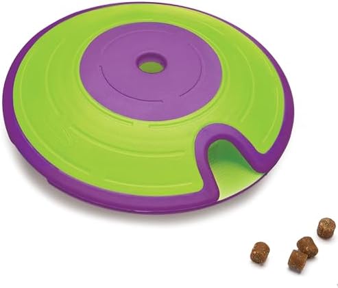 Outward Hound Nina Ottosson Dog Treat Maze Dog Toy, Tap & Flip, 7.5" | Level 2 Intermediate, Tap & Flip Game, Kibble or Treats, Easy Clean, No BPA, Interactive Enrichment, Dogs & Puppies