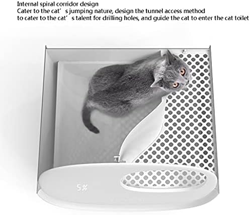 Pet Litter Box Fashionable Smart Deodorizing Cat Litter Box Fully Enclosed Automatic Drawer Toilet Large Splash-proof Cat Supplies for Cats Cat Litter Pan (Color : C)