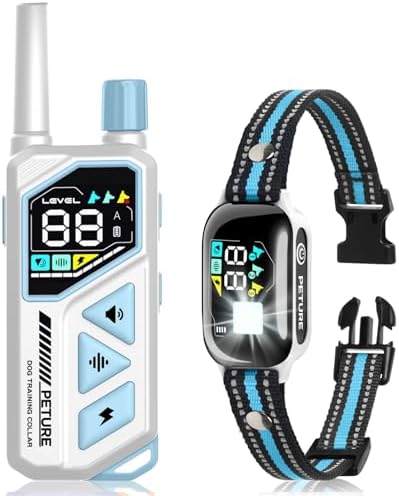 2 in 1 Shock Collar for Dogs 7-120lbs, Automatic Bark Collar with Remote Control, 3300ft IPX7 Waterproof E Collar for Large Medium Small Dogs with Beep (1-9), Vibration(1-16), Safe Shock(1-99)