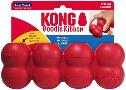 KONG Goodie Ribbon, Stuffable Natural Rubber Dog Toy, for Large Dogs