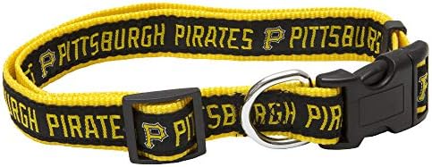 MLB Pittsburgh PiratesLicensed PET COLLAR- Heavy-Duty, Strong, and Durable Dog Collar. Available in 29 Baseball Teams and 4 Sizes