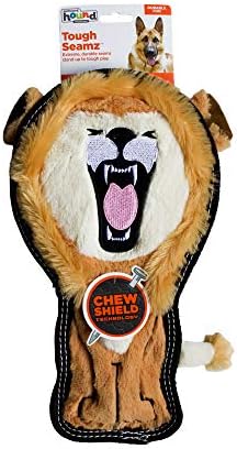 Outward Hound Tough Seamz Lion Plush Dog Toy, Medium