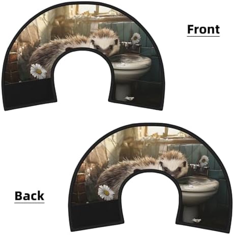 Custom Pet Cones - Unique Design Cat & Dog Cone, Collar for Post-Surgery Recovery, Adjustable Neck Smart Hedgehog Large