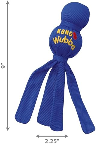 KONG Wubba Small Dog Toy 2 Pack – Durable Interactive Tug & Toss Toy