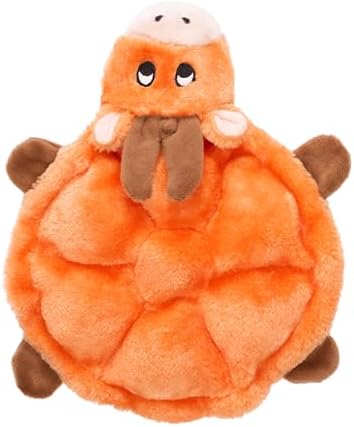 ZippyPaws Squeakie Crawler- No Stuffing Dog Toy to Keep Them Busy, for Small, Medium, & Large Dogs, Squeaky Pet Toy for Boredom, Unstuffed Chew Toy, Soft Plush Puppy Products, Moody the Moose- 12"