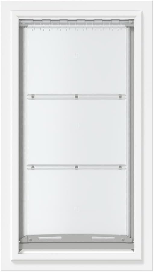 Endura Flap Single Flap Pet Door for Thick Walls | Deep Wall Design up to 13" Thick | Insulating Dual-Layer Flap & Durable Aluminum Frame | Includes Locking Cover | White, XXL, Single Flap
