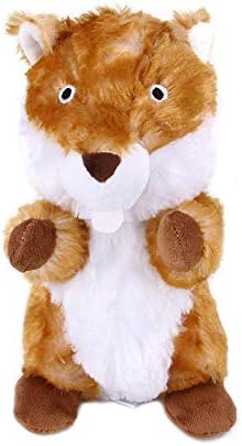 Pet Toys, Dog Squeaky Toys Interactive Toys for Chewers Durable Plush Dog Toys for Small Medium Large Dogs (Yellow Squirrel)