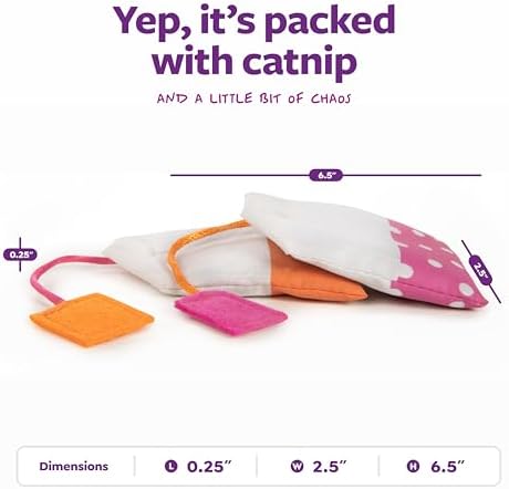 SmartyKat (2 Count Tea Teazers Catnip Cat Toys - Pink/Orange, 2 Count