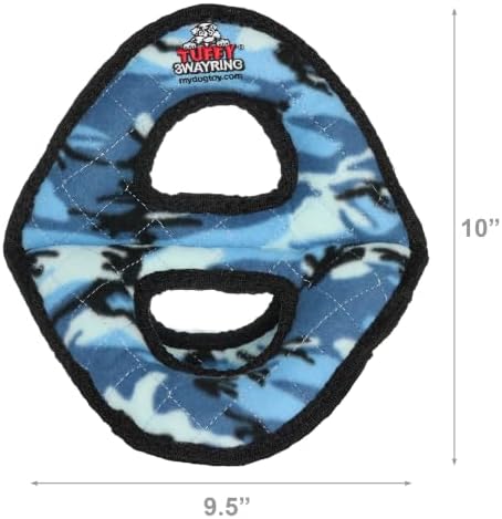 TUFFY® 2 Pack Ultimate 3Way Ring Ultra Durable Plush Dog Toys