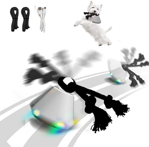 Interactive Dog Toys, Flying Doy Ball Automatic Moving Rolling Dog Toys to Keep Them Busy, Motion-Activated Bouncing Vibrating Dog Ball for Small/Medium/Large Dogs (Flying Saucer)