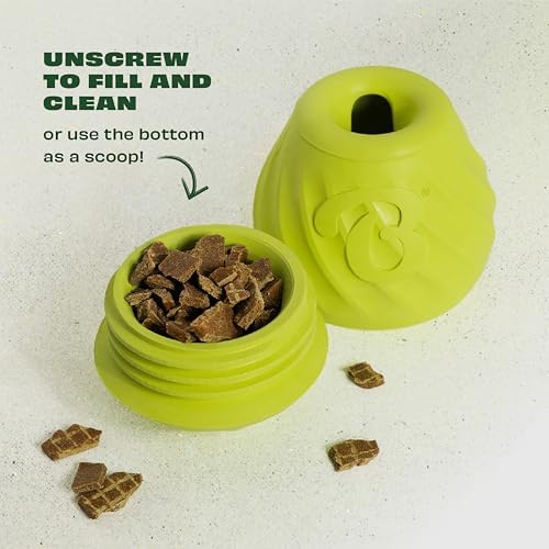 Benebone Pawbler Interactive Treat Dispensing Dog Toy, Small/Medium | Natural Rubber, Slow Feeder, Unpredictable Roll, Easy to Fill & Clean, Dishwasher Safe, Long-Lasting