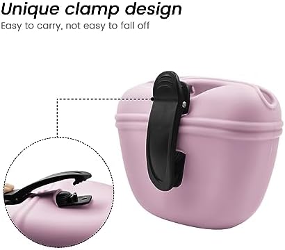 AUDWUD Silicone Dog Treat Pouch with Clicker Magnetic Closure Secure Clip