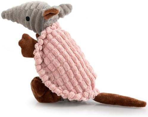 Hollypet Armadillo Squeaky Puppy Dog Toys for Small Medium Dogs, 8"