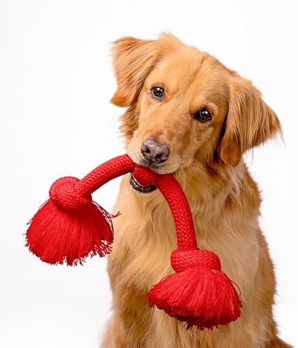 Playology Tug Rope Dog Toys for Large Breed Dogs - Jumbo Variety Pack