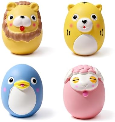 SCHITEC Squeaky Puppy Toys, Interactive Animal Dog Toy, Latex Rubber Balls for Puppies Mini Small Breed Dogs