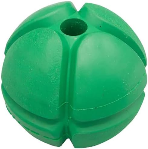 PetKORE: FloTex Ball - Medium - 2.5", Green, Dog Toy, Proprietary Rubber, Patented Open Airflow Grooves, Bounce-Fetch-Chew, Pet Indoor-Outdoor Play