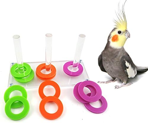 Hypeety Bird Parrot Brice Educational Training Building Block Toy Parrot Intelligence Toy Chew Toy for Macaw Budgies Parakeet Cockatoo African Greys