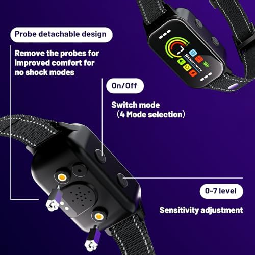 Bark Collar,Bark Collar for Large Medium Small Dogs 8-120lbs,Rechargeable Anti Bark Training Collar with 7 Adjustable Sensitivity, Barking Collar with Beep Vibration