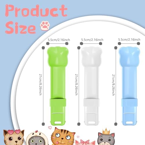 Yummy Sam 3pcs Cat Strip Feeders, Cat Lickable Puree Treat Food Dispenser, Kitten Strip Squeeze Spoon for Wet Food and Liquid Snack, Pet Food Mixing Spoon Feeding Scoop for Small Pets Puppies