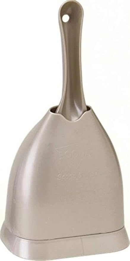Petmate Scoop N' Hide Cat Litter Scoop with Discreet Holder, Brushed Nickel | Features a Deep Bucket Scoop with Built-In Rake to Sift Litter and a Hinged Stand That Hides the Scoop Between Cleanings