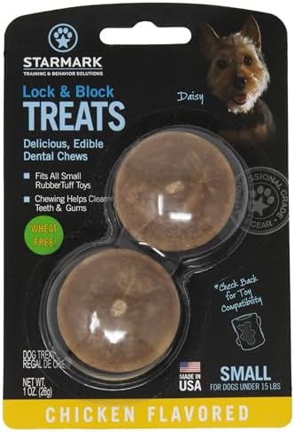 Starmark Lock & Block Treats for Small Dogs Chicken Flavor