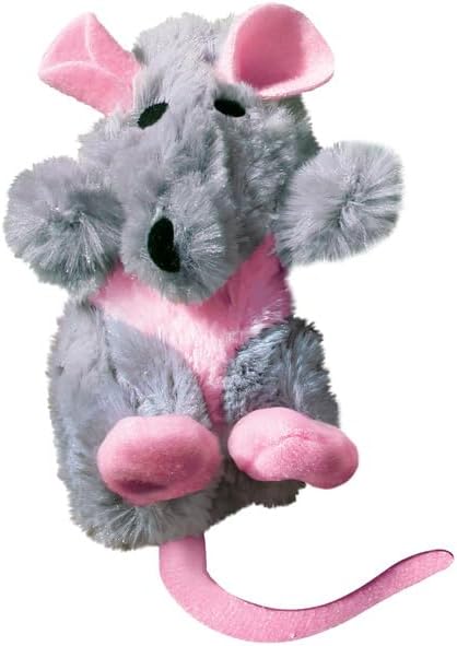 KONG Refillables Catnip Toys, Assorted 2-Pack – Plush Cat Toys with Refillable Catnip Pouch & Premium North American Catnip (Rat 2 Pack)