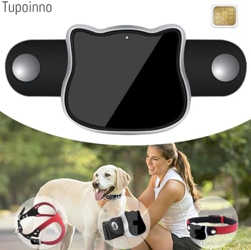 Smart Dog GPS Tracker, Tupoinno Live Pet Tracker with Virtual Fence, Real-Time Tracking,Activity Monitoring, Location History, Dog Collar Attachment, IP65 Waterproof