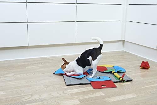 Kruuse Buster Activity Mat Dog Puzzle Task – Level 3 Enrichment Cloth for Mental Stimulation & Interactive Treat Play