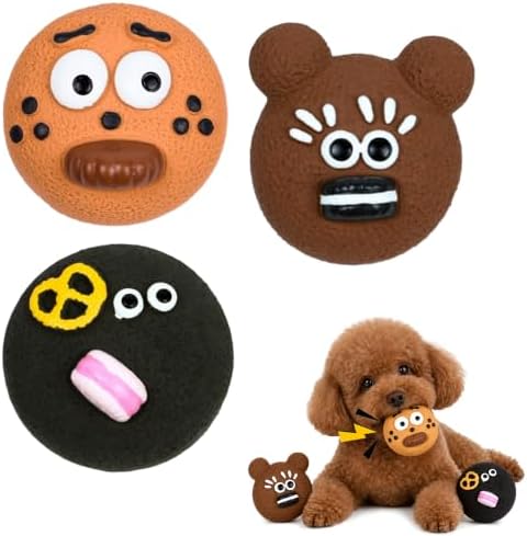 Soft Latex Squeaky Dog Toys for Enrichment, Puppy Chew Toy for Teething-3''