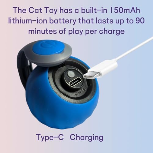 2026 Upgraded Self-Moving Cat Toy Ball with Tail (2-Pack) for Indoor Cats