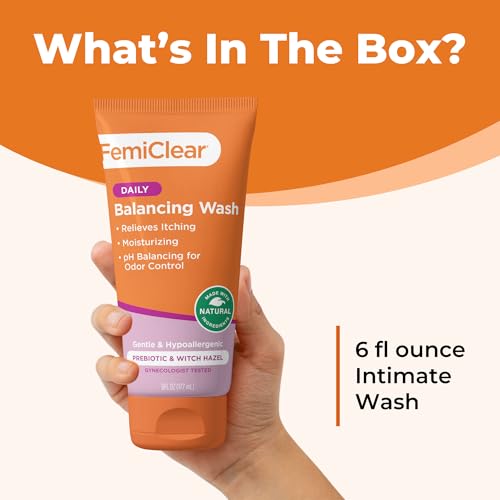 FemiClear Daily Balancing Feminine Wash, Soothing & Cleansing, 6 fl oz, Pack of 2