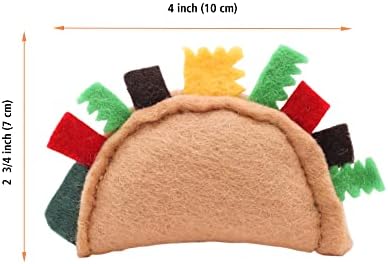 Glaciart One Felt Taco Cat Toys with Catnip | 2 Pcs Cute Cat Toy for Interaction & Boredom Relief, Encourages to Exercise, Explore & Play | Filled w/Organic Catnip to Help Sooth or Reduce Anxiety