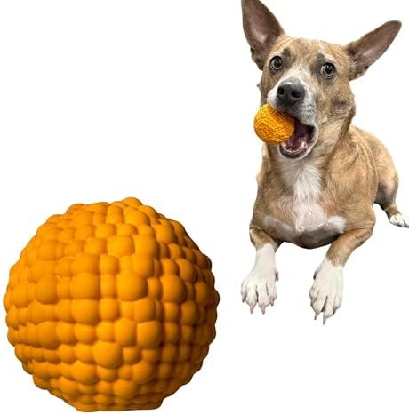 DesiPups Mithai Ladoo Ball Toy | Textured Material to Keep Dogs Engaged | Ideal for Small and Medium Dogs | Designed to Play Indoors or Outdoors | Easy to Clean Indian Desi Play Treat