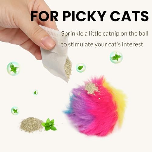 Hanging Cat Toy Bell Ball Kitten Toys for Indoor Cats Self Play