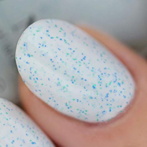 ILNP Shaved Ice - Creamy White Speckled Nail Polish