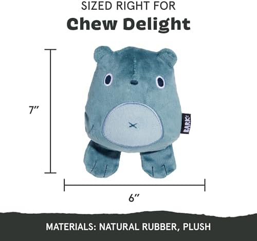 BarkBox Grey Bear Hugger Super Chewer Plush Toy