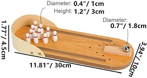 Litewoo Bird Training Toy Mini Bowling Wooden Parrot Desktop Intelligence Training Game for Parakeet Cockatiel Conure Lovebird Budgie Finch Cockatoo African Grey
