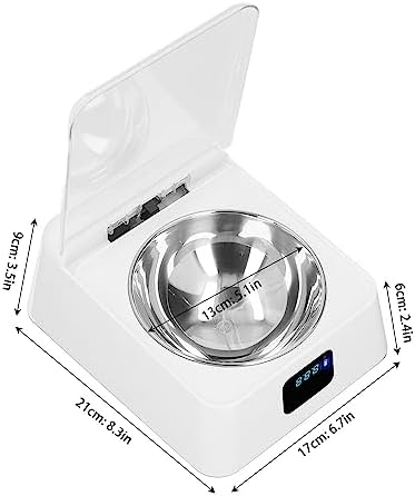 FLEXMAN 350ML Electronic Pet Feeder, Induction Lid Opening Rechargeable Smart Cat Food Dispenser, Dog Cat Feeding Bowl for Small Medium Pet