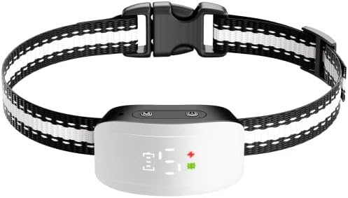 Dog Bark Collar,Bark Collar with Adjustable Sensitivity for Large Medium Small Dogs,Smart Bark Collar Anti False Trigger,Rechargeable Anti Barking Collar with Beep Vibration and Optional Shock