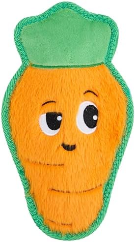 Outward Hound Tough Skinz Durable Chew Plush Squeaky Dog Toy, Carrot, 9.8"