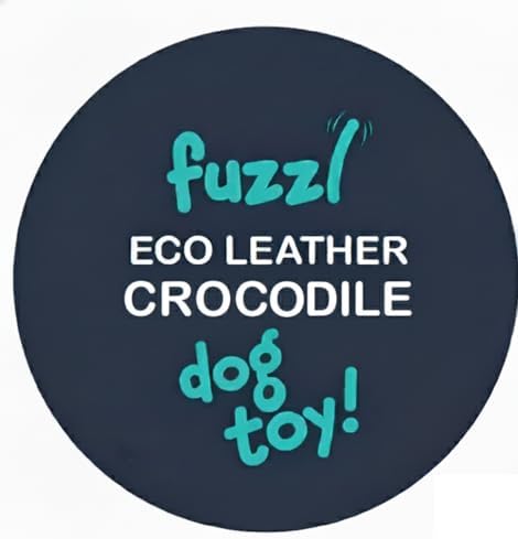 Fuzzl Eco Leather Crocodile Toy Natural and Tough Dog Toys - Long Lasting Chew Toys for Aggressive Chewers - Strong Dog Toy for Dogs and Puppy