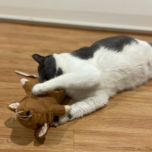 SPOT Super Mouse Sam with Catnip - Lifelike Cat Toy, Fuzzy Mice with Catnip and Crinkle Sound, Extra Large Size for Cuddling, Kicking, Chasing, Playing - 11in Plush Toys, Assorted Colors