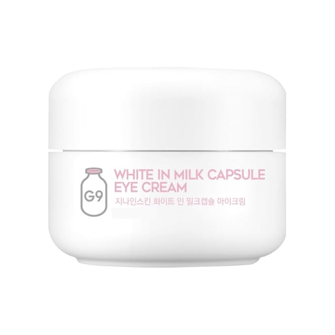 G9SKIN White In Milk Capsule Eye Cream 30g / 1.05 oz – Lightweight Daily Eye Care Cream for Dark circles and Tired-Looking Under Eye Area, Korean Milk Skincare