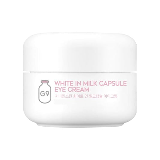 G9SKIN White In Milk Capsule Eye Cream 30g / 1.05 oz – Lightweight Daily Eye Care Cream for Dark circles and Tired-Looking Under Eye Area, Korean Milk Skincare