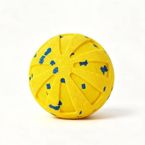 Smart Interactive Dog Toy Wicked Ball Automatic Moving Bouncing Rotating Active Rolling Ball 3 Modes Chew Resistant E-TPU Dog Ball IPX7 Waterproof Electric Puppy Toy for Small Medium Large Dogs Yellow