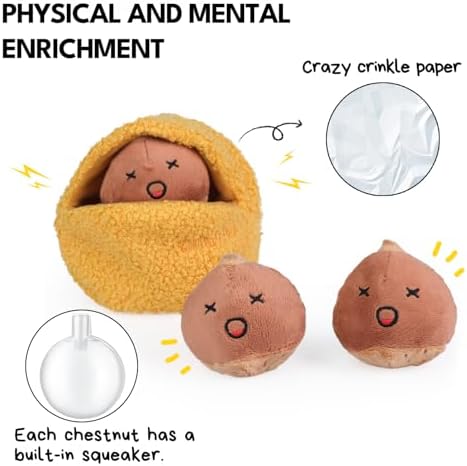 CHEWFFON Interactive Dog Toy, 4 Piece Set Hide-and-Seek to Keep Them Busy