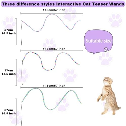 Cat Wand Toys Interactive Kitten Toys-3 Packs