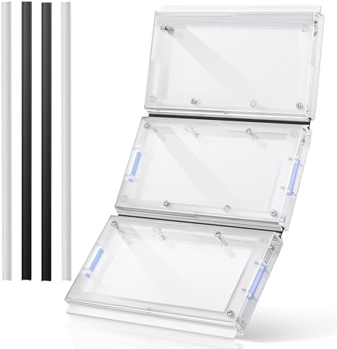 3-Panel Dog Door Flap with 4 Rubber Strips Fits Ideal Pet Product Flap 10.25"x15.75"