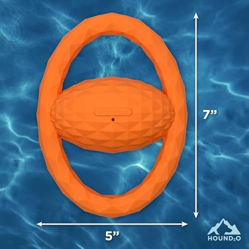 Squeaky Tug Ball - Floating Outdoor Dog Toy - Orange